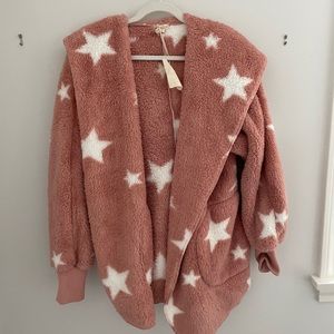 Hooded star Sherpa jacket
